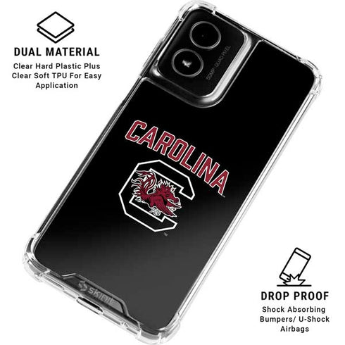 University of South Carolina Athletic Text & Logo Moto G Power 5G (2024) Clear Case