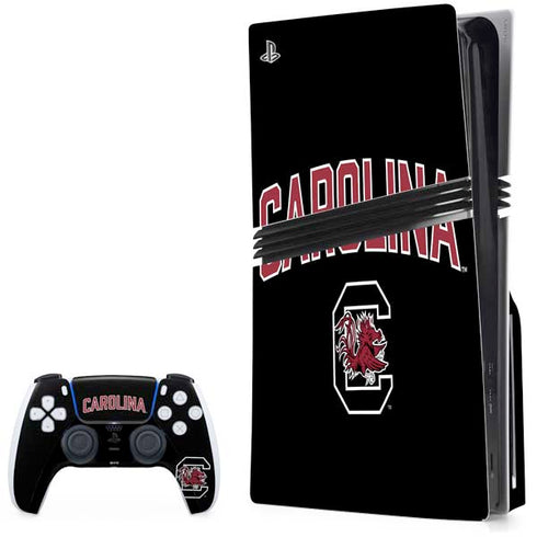 University of South Carolina Athletic Text & Logo PS5 Pro Disk Bundle Skin