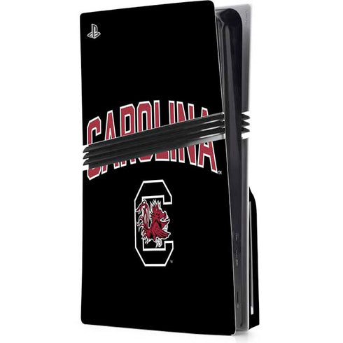 University of South Carolina Athletic Text & Logo PS5 Pro Disk Console Skin