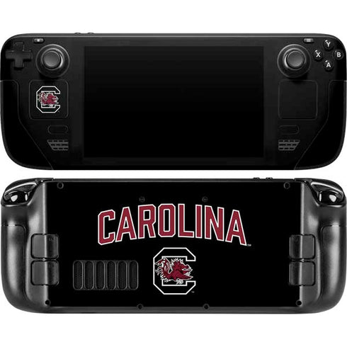 University of South Carolina Athletic Text & Logo Steam Deck Handheld Gaming Computer OLED Skin
