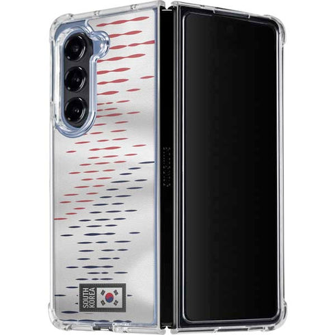South Korea Soccer Flag Galaxy Z Fold5 5G Clear Case