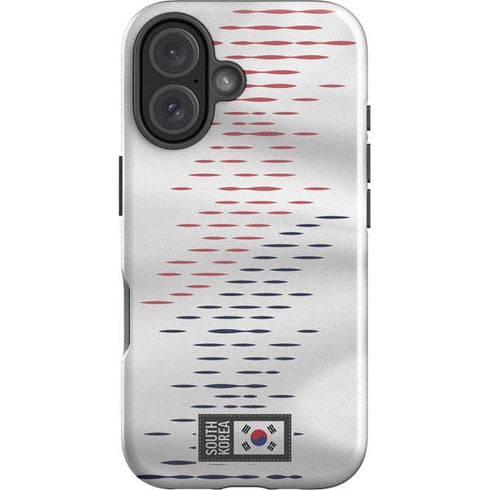 South Korea Soccer Flag iPhone 16 Plus Impact Case