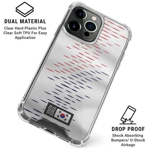 South Korea Soccer Flag iPhone 16 Pro Max Clear Case