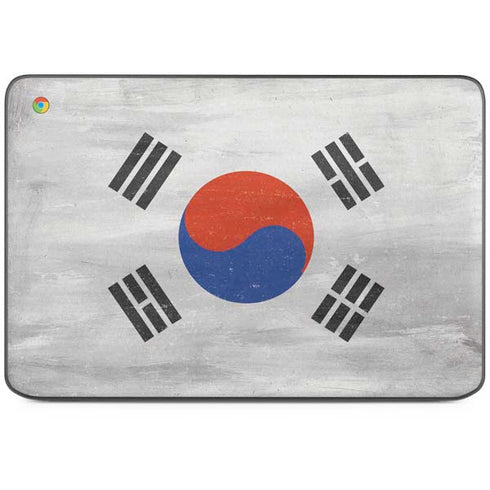 South Korean Flag Distressed HP Chromebook Skin