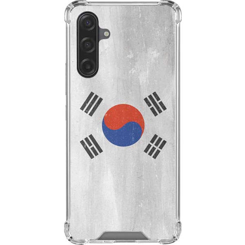South Korean Flag Distressed Galaxy A17 Clear Case