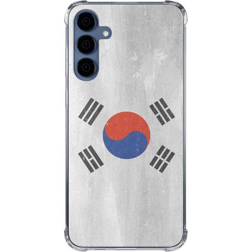 South Korean Flag Distressed Galaxy A35 5G Clear Case