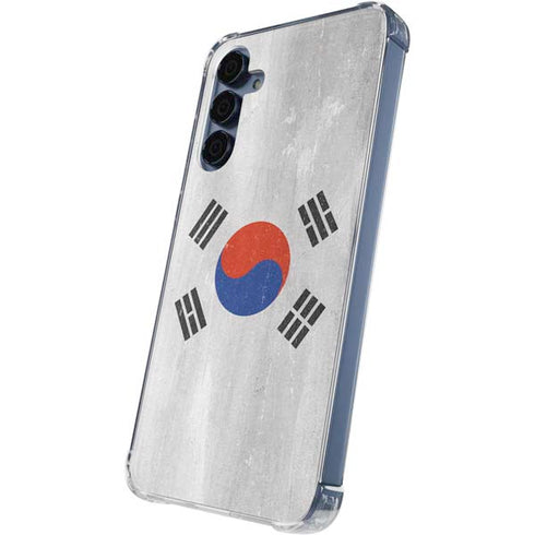 South Korean Flag Distressed Galaxy A35 5G Clear Case