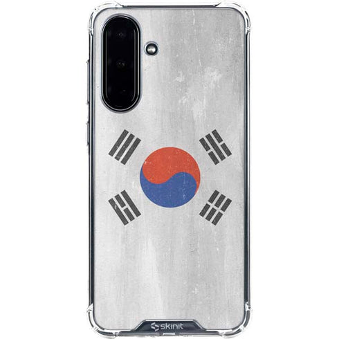 South Korean Flag Distressed Galaxy A36 5G Clear Case