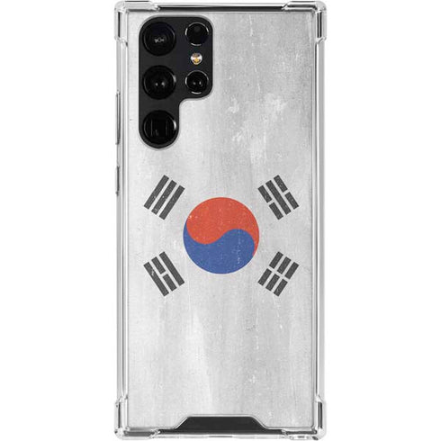South Korean Flag Distressed Galaxy S23 Ultra Clear Case