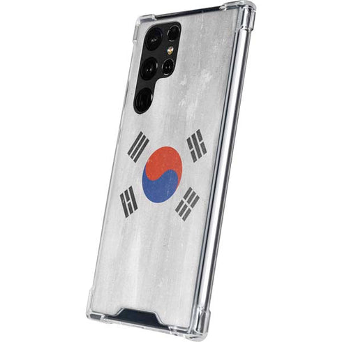 South Korean Flag Distressed Galaxy S23 Ultra Clear Case