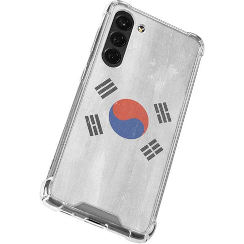 South Korean Flag Distressed Galaxy S24 FE Clear Case