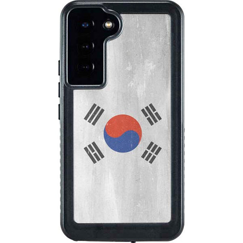 South Korean Flag Distressed Galaxy S24 Plus Waterproof Case