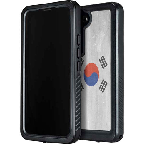 South Korean Flag Distressed Galaxy S24 Plus Waterproof Case