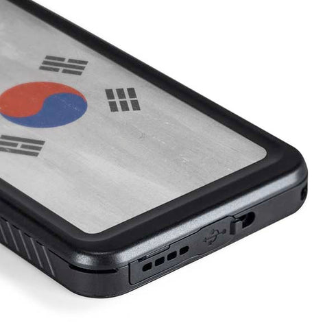 South Korean Flag Distressed Galaxy S24 Plus Waterproof Case