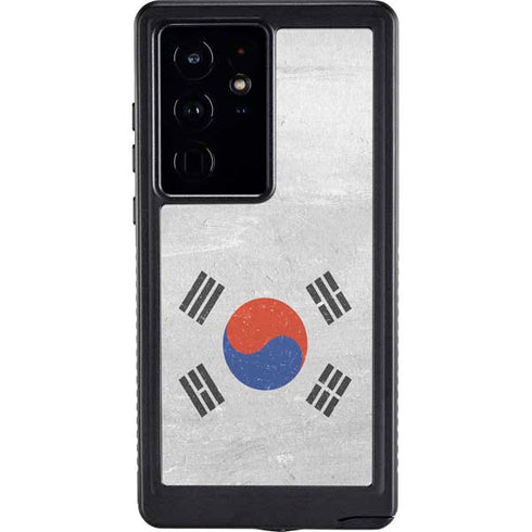 South Korean Flag Distressed Galaxy S24 Ultra Waterproof Case