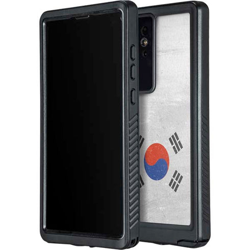 South Korean Flag Distressed Galaxy S24 Ultra Waterproof Case