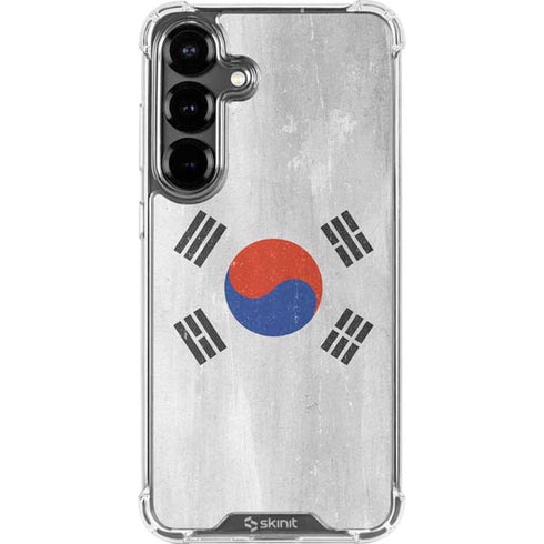South Korean Flag Distressed Galaxy S26 Clear Case
