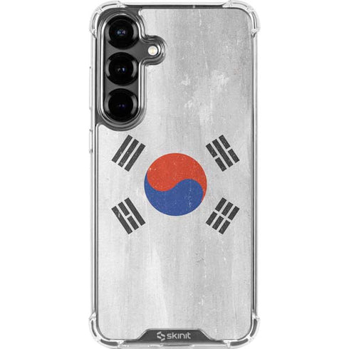 South Korean Flag Distressed Galaxy S26 Plus Clear Case