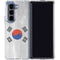South Korean Flag Distressed Galaxy Z Fold5 5G Clear Case