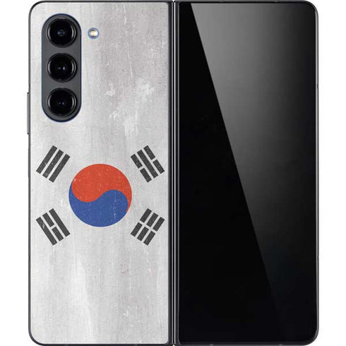 South Korean Flag Distressed Galaxy Z Fold5 5G Skin