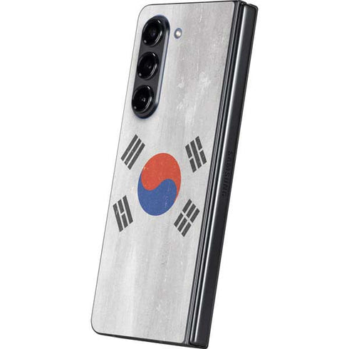 South Korean Flag Distressed Galaxy Z Fold5 5G Skin