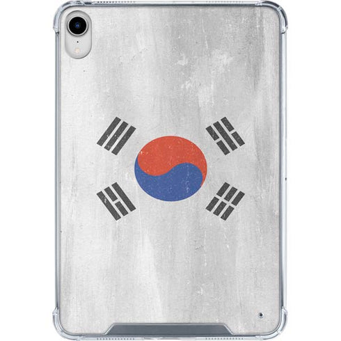South Korean Flag Distressed iPad 11th Gen (2025) Clear Case