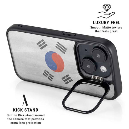 South Korean Flag Distressed iPhone 13 Kickstand Case