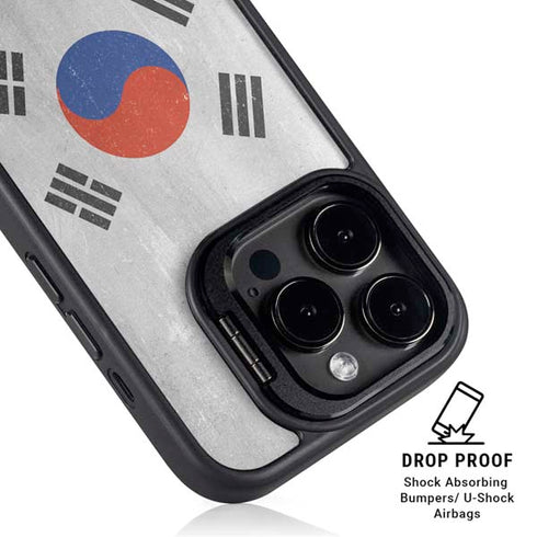 South Korean Flag Distressed iPhone 14 Pro Max Kickstand Case