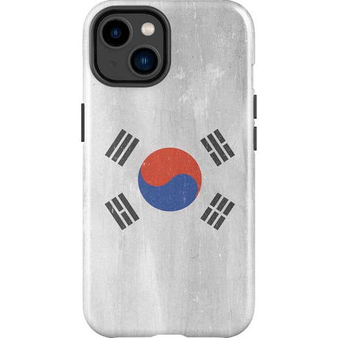 South Korean Flag Distressed iPhone 15 Impact Case