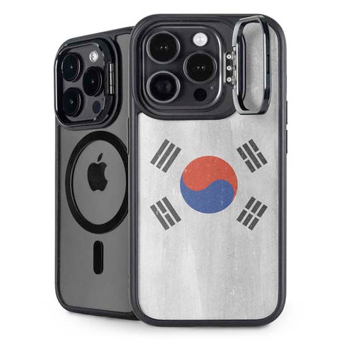 South Korean Flag Distressed iPhone 15 Pro Max Kickstand Case