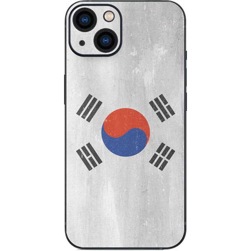 South Korean Flag Distressed iPhone 15 Skin