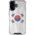 South Korean Flag Distressed iPhone 16 Clear Case