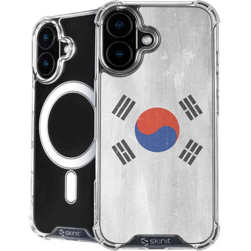 South Korean Flag Distressed iPhone 16 MagSafe Case