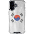 South Korean Flag Distressed iPhone 16 Plus Clear Case