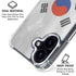 South Korean Flag Distressed iPhone 16 Plus Clear Case