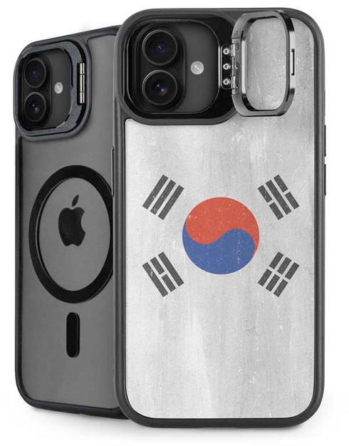 South Korean Flag Distressed iPhone 16 Plus Kickstand Case