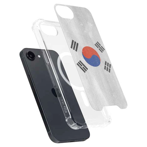 South Korean Flag Distressed iPhone 16e MagSafe Case