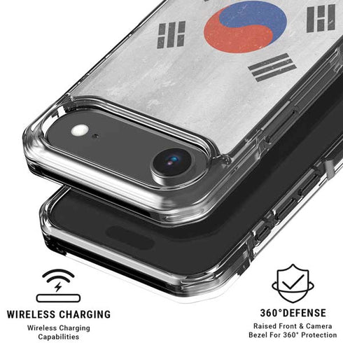 South Korean Flag Distressed iPhone 17 Air Clear Case