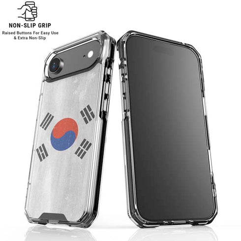 South Korean Flag Distressed iPhone 17 Air Clear Case