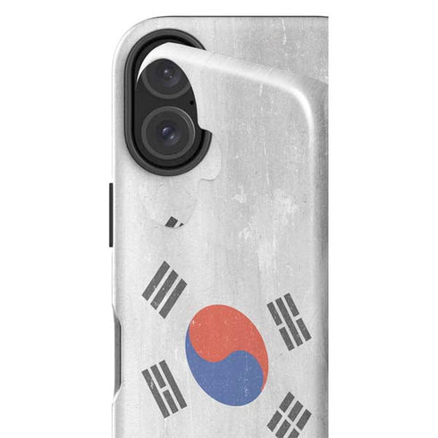 South Korean Flag Distressed iPhone 17 Impact Case