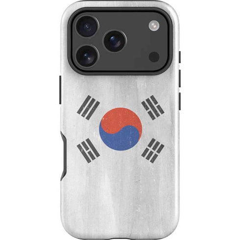 South Korean Flag Distressed iPhone 17 Pro Impact Case