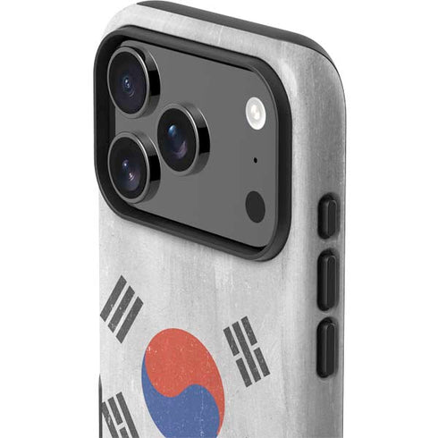 South Korean Flag Distressed iPhone 17 Pro Impact Case