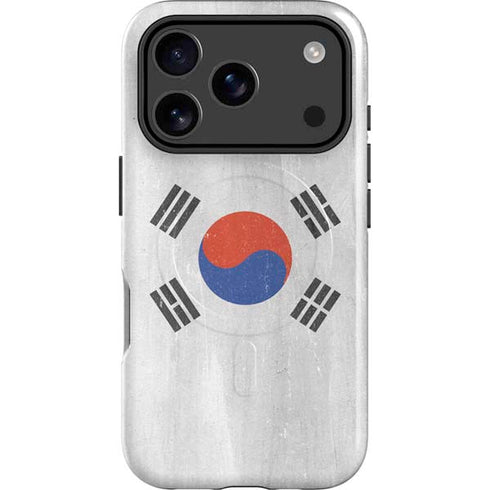 South Korean Flag Distressed iPhone 17 Pro Magsafe Impact Case