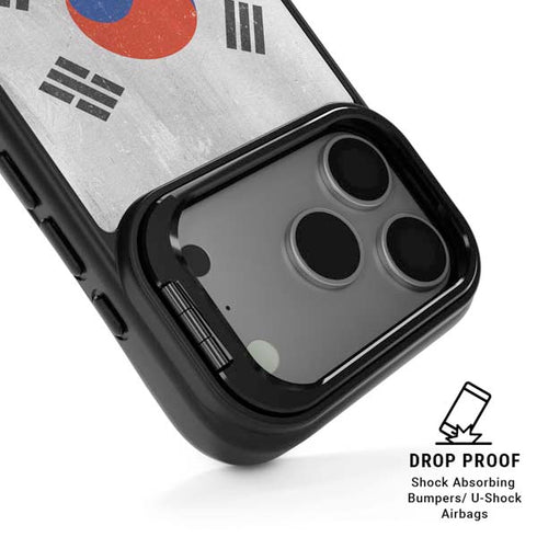 South Korean Flag Distressed iPhone 17 Pro Max Kickstand Case