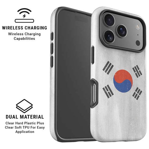 South Korean Flag Distressed iPhone 17 Pro Max Magsafe Impact Case