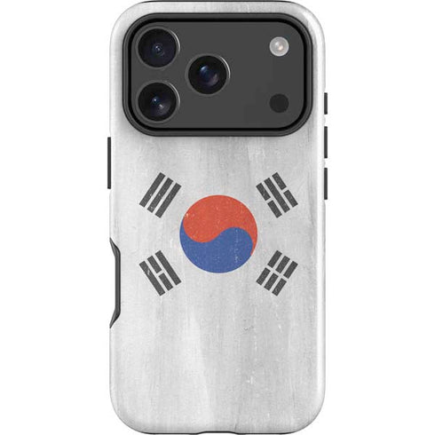 South Korean Flag Distressed iPhone 18 Pro Impact Case