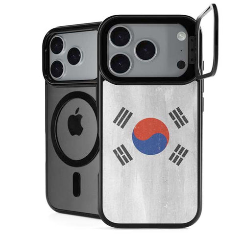 South Korean Flag Distressed iPhone 18 Pro Kickstand Case