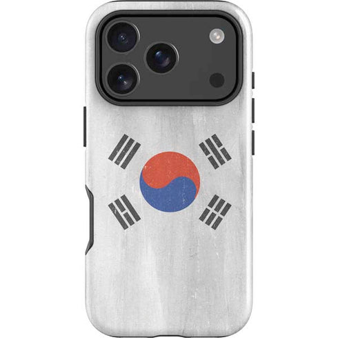 South Korean Flag Distressed iPhone 18 Pro Max Impact Case