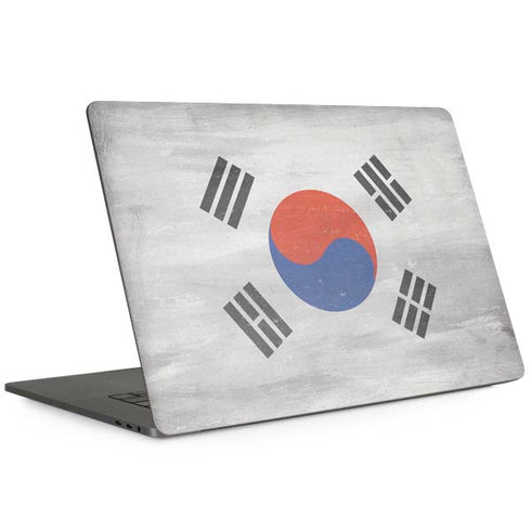 South Korean Flag Distressed MacBook Skins