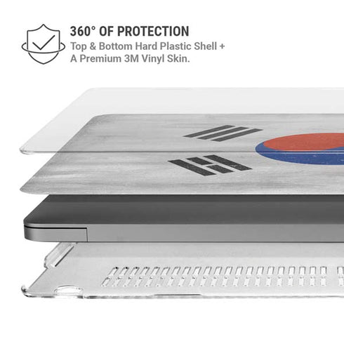 South Korean Flag Distressed MacBook Cases